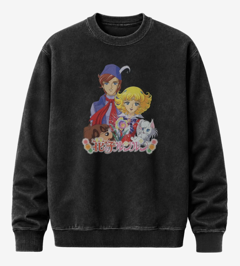 Poleron Polo Acid Wash Negro de Angel