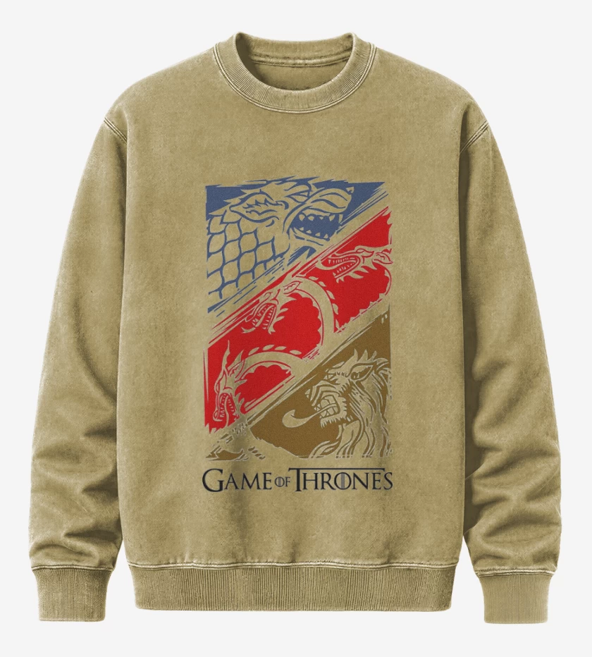 Poleron Polo Acid Wash Beige de Game of thrones