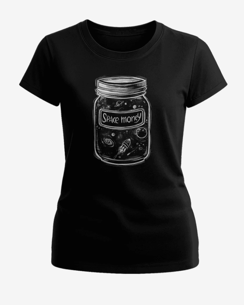 Polera de Mujer Negro de Dinero Espacial