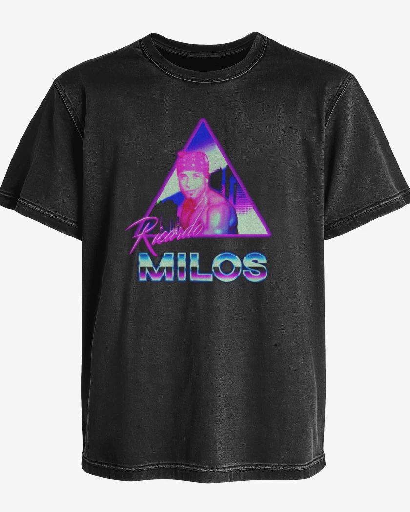 Polera desgastada Negro de Milos