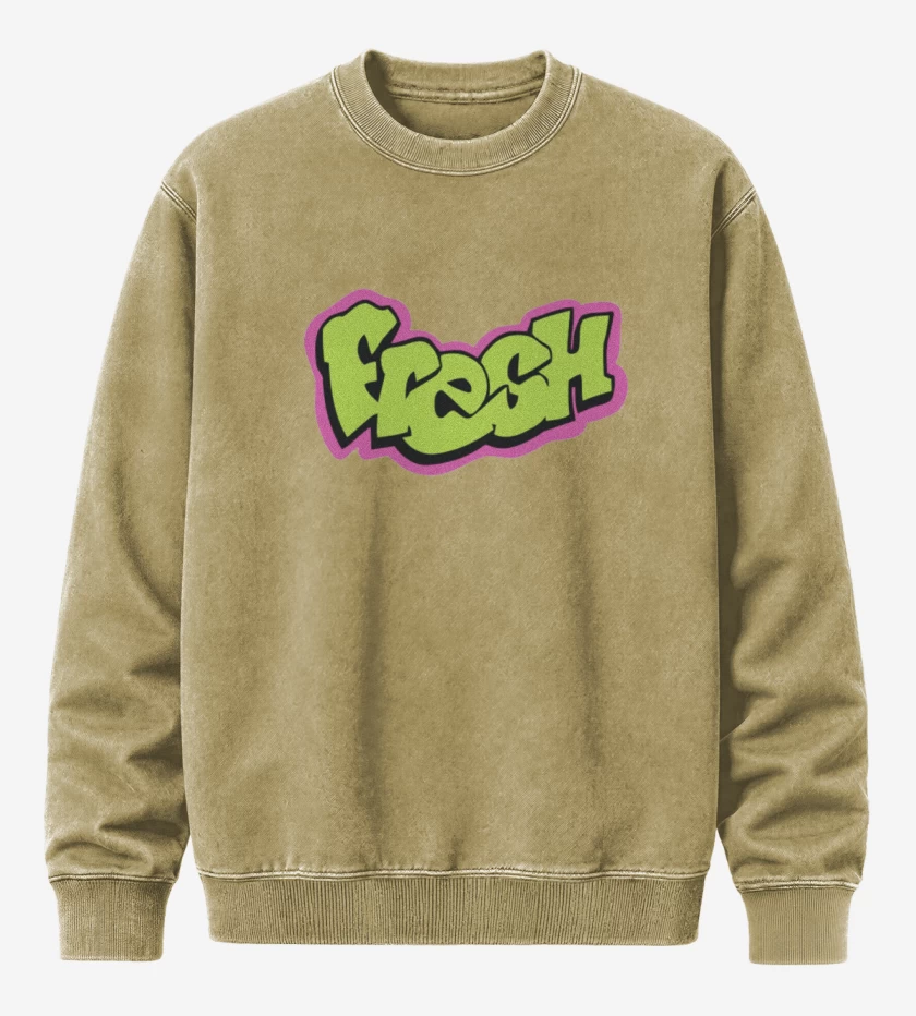 Poleron Polo Acid Wash Beige de fresco