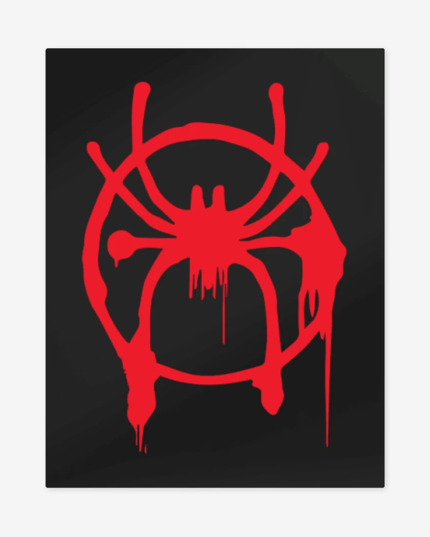 Print metalico Negro de spideruniverso