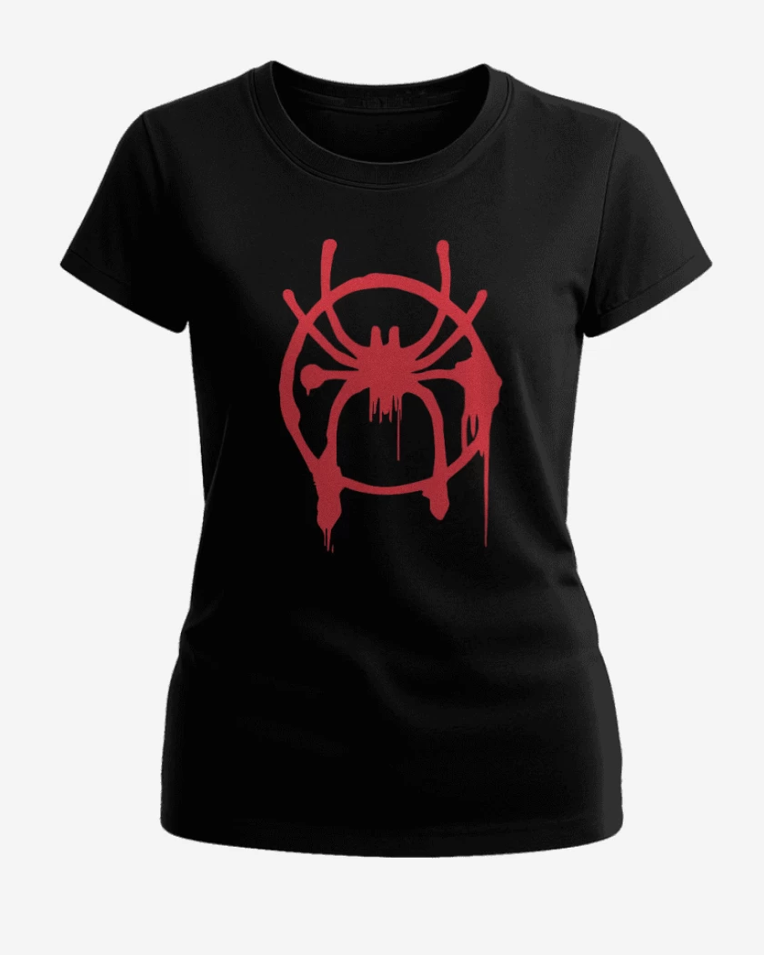 Polera de Mujer Negro de spideruniverso