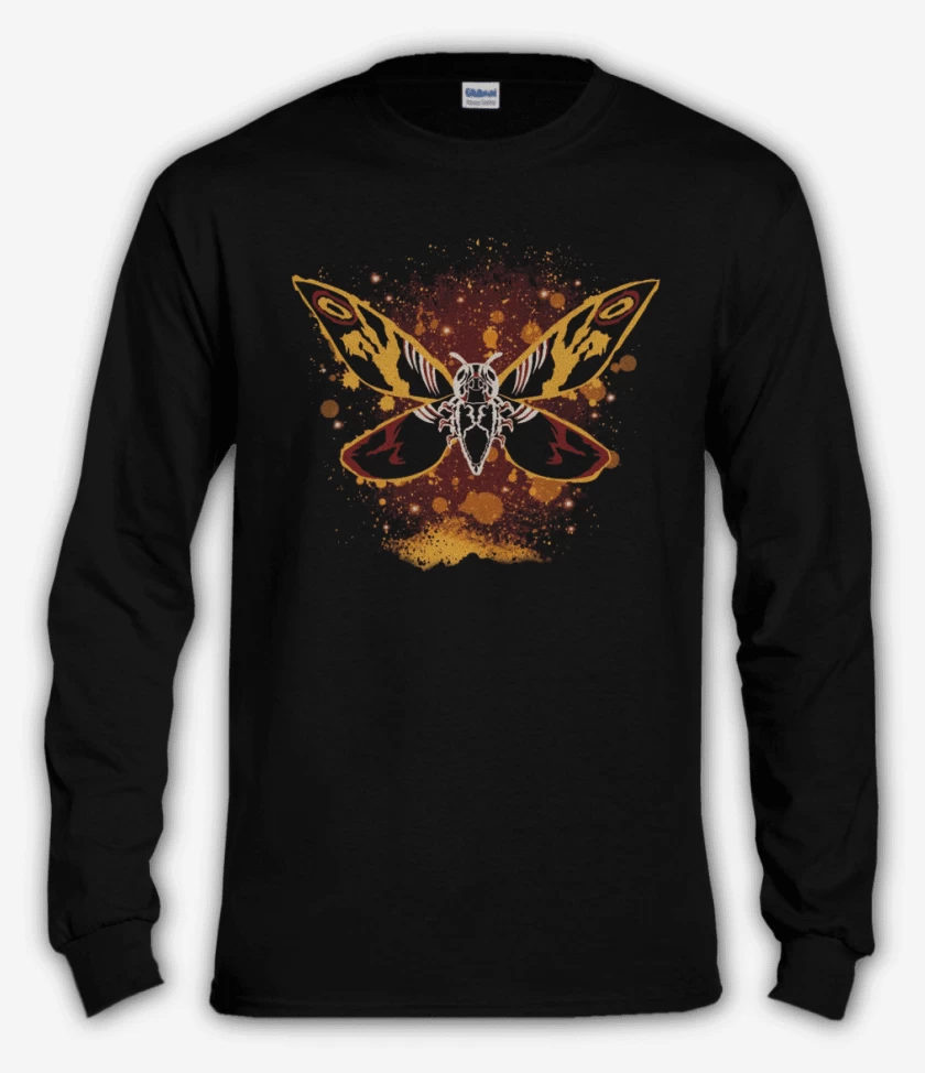 Polera manga larga Negro de Mothra