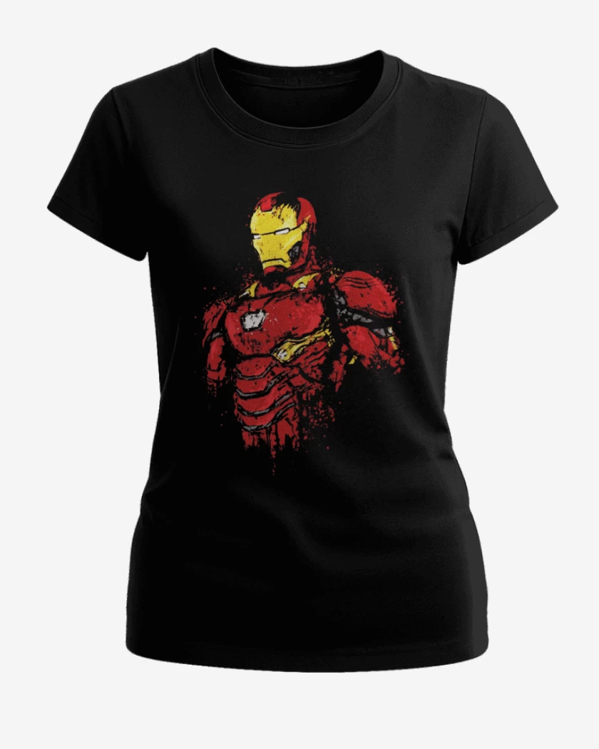 Polera de Mujer Negro de Chico de hierro infinito