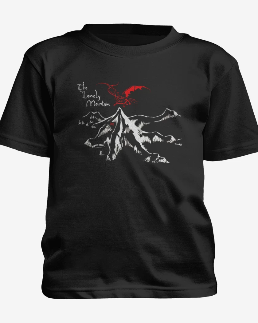 Polera de niño Negro de Montaña solitaria