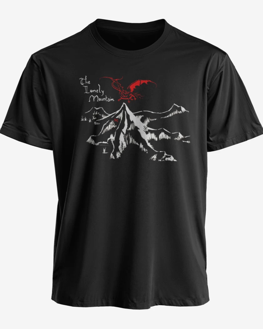 Polera premium Negro de Montaña solitaria