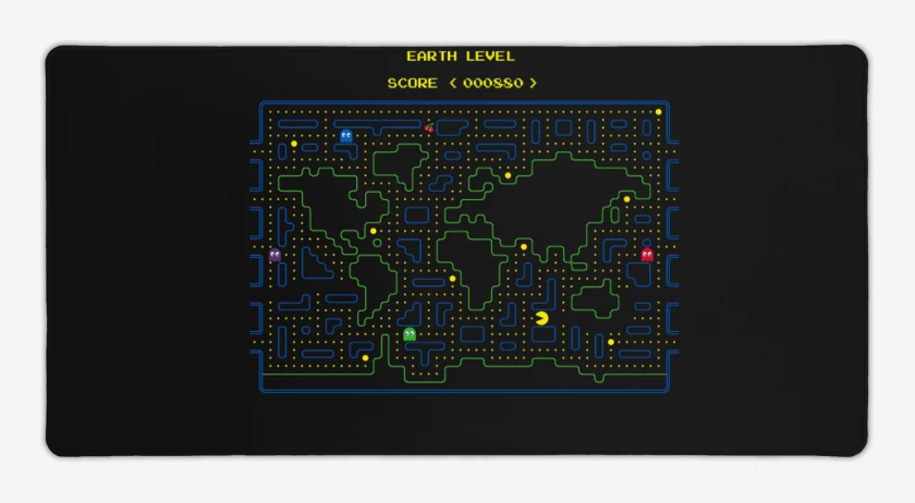 Mouse pad Gamer Negro de Earth Level