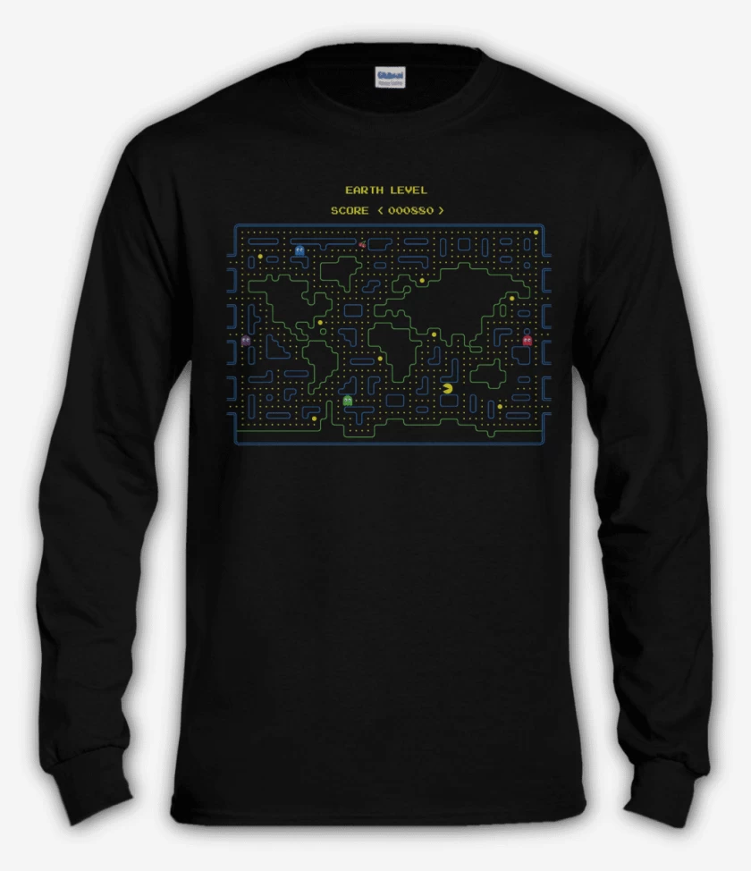 Polera manga larga Negro de Earth Level