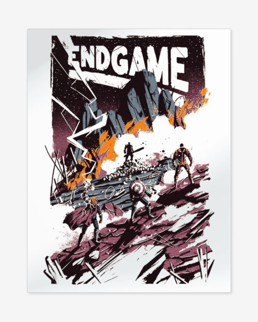 Print metalico Blanco de End game