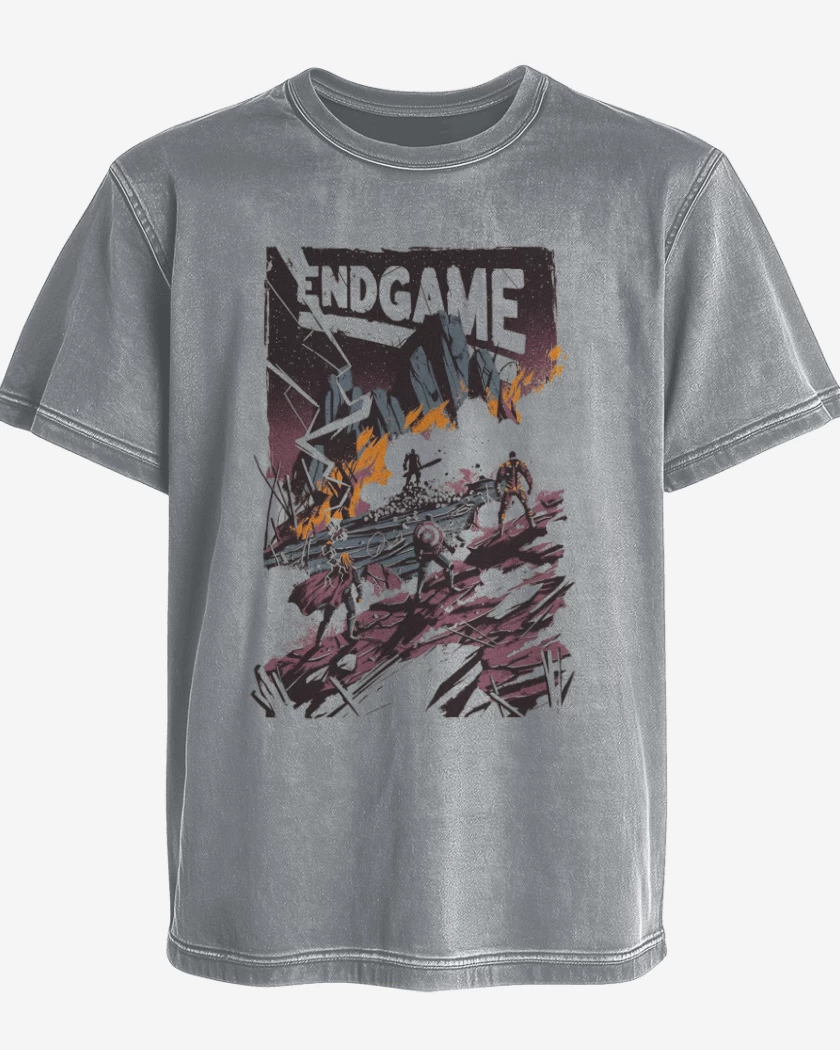 Polera desgastada Gris Melange de End game