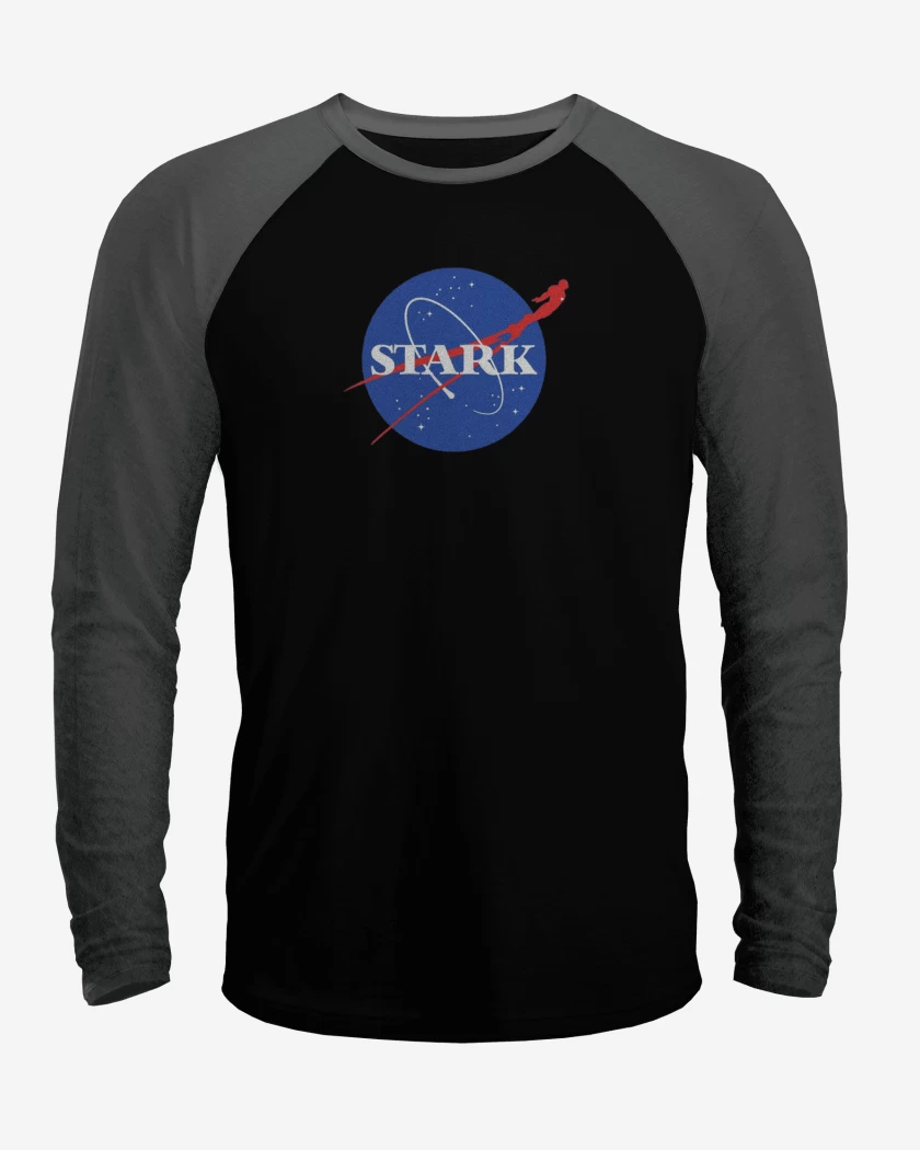 Polera Raglan Negro / Negro Heather de Nasa Stark