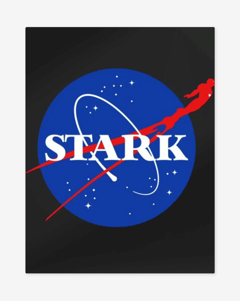 Print metalico Negro de Nasa Stark