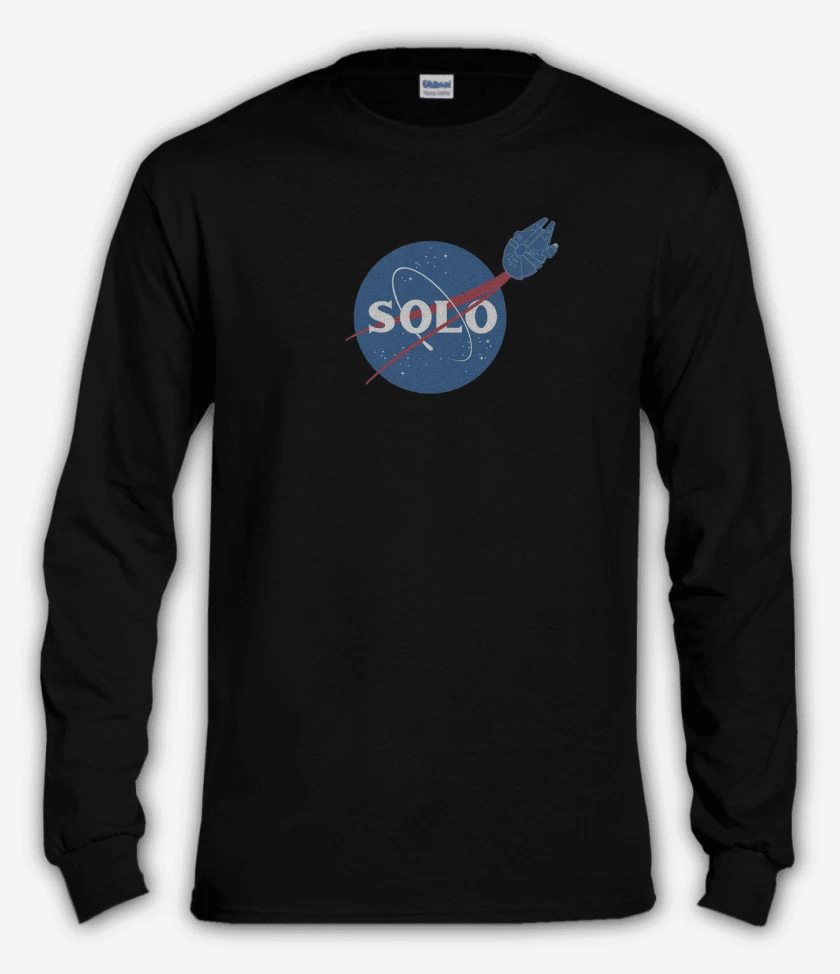 Polera manga larga Negro de Nasa solo