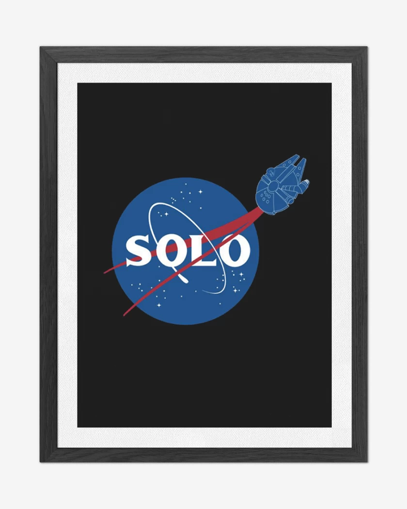 Cuadro decorativo Negro de Nasa solo