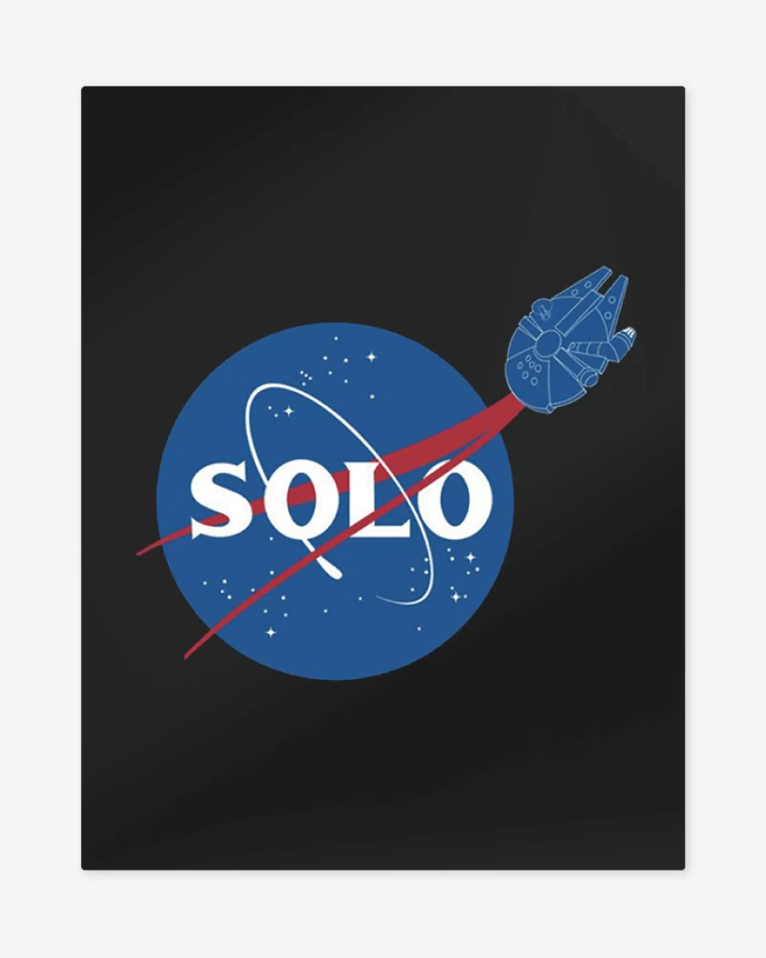 Print metalico Negro de Nasa solo