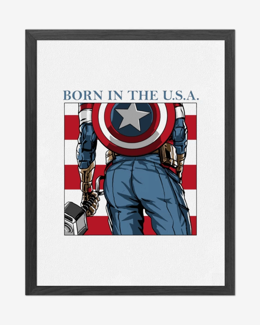 Cuadro decorativo Blanco de Born in the u.s.a