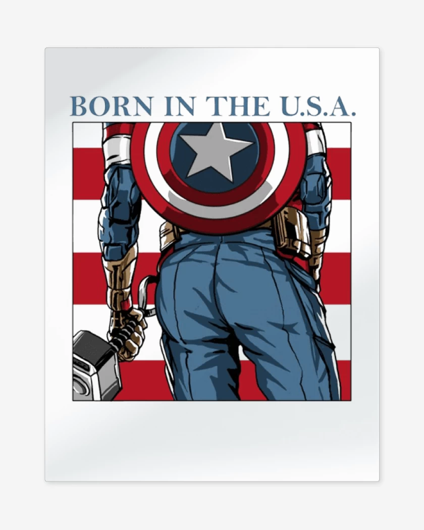 Print metalico Born in the u.s.a