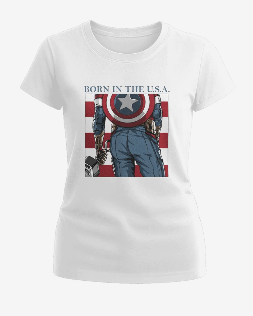 Polera de Mujer Blanco de Born in the u.s.a