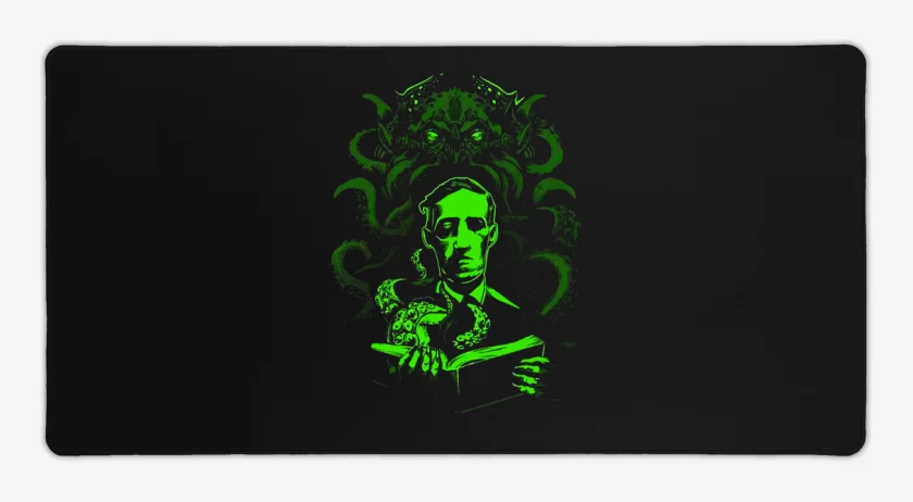 Mouse pad Gamer Negro de Cthulhu Lovecraft