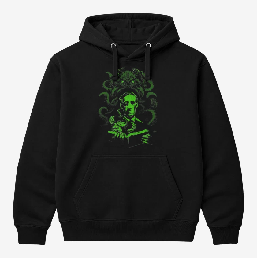 Polerón Canguro Negro de Cthulhu Lovecraft