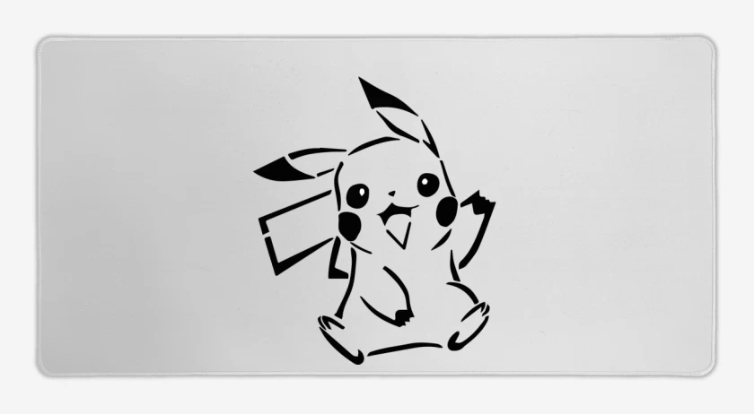 Mouse pad Gamer Blanco de Pikachu