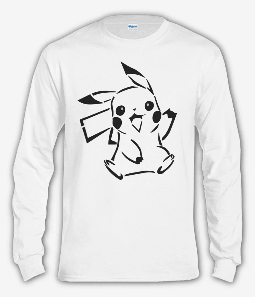 Polera manga larga Blanco de Pikachu