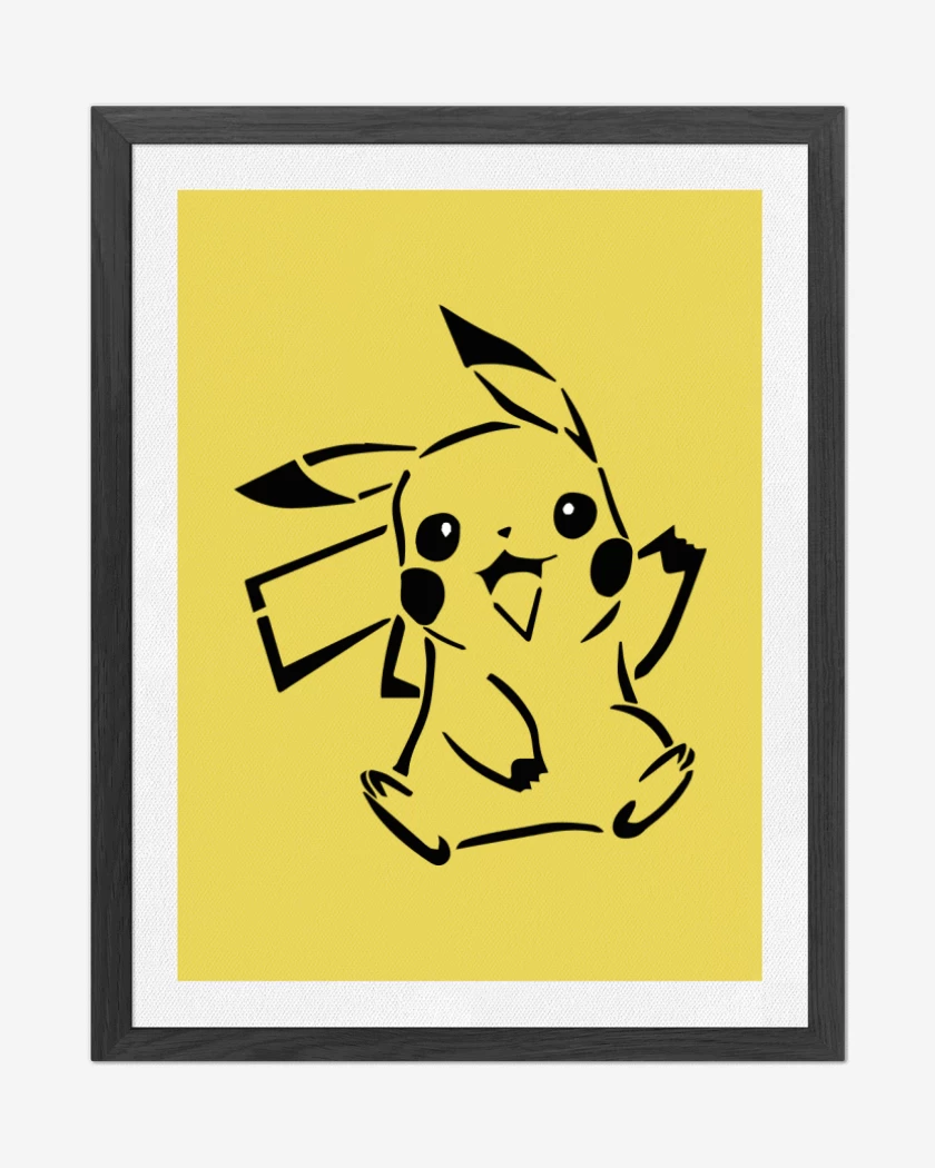 Cuadro decorativo Amarillo de Pikachu