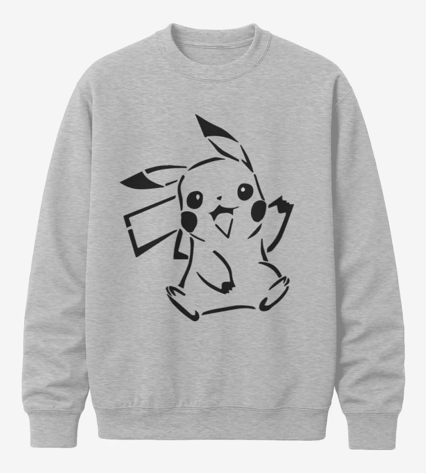 Poleron polo Gris Melange de Pikachu