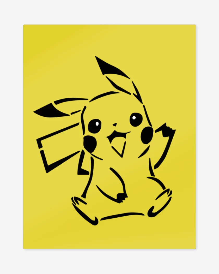 Print metalico Amarillo de Pikachu