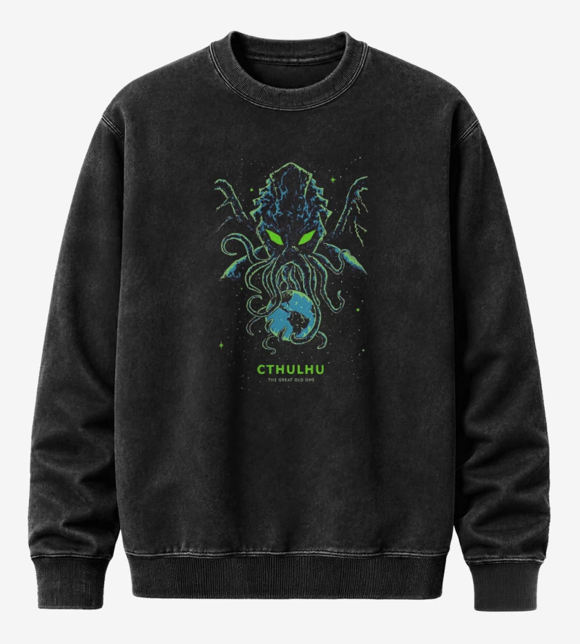 Poleron Polo Acid Wash Negro de The great old one
