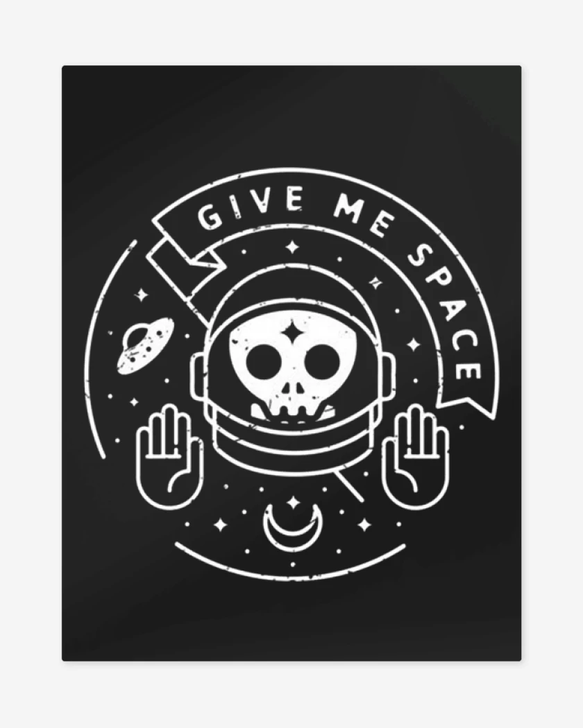 Print metalico Negro de Give me space