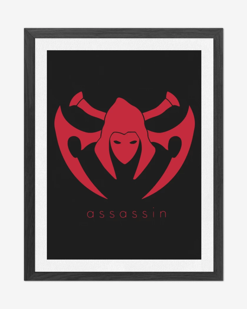 Cuadro decorativo Negro de Assassin