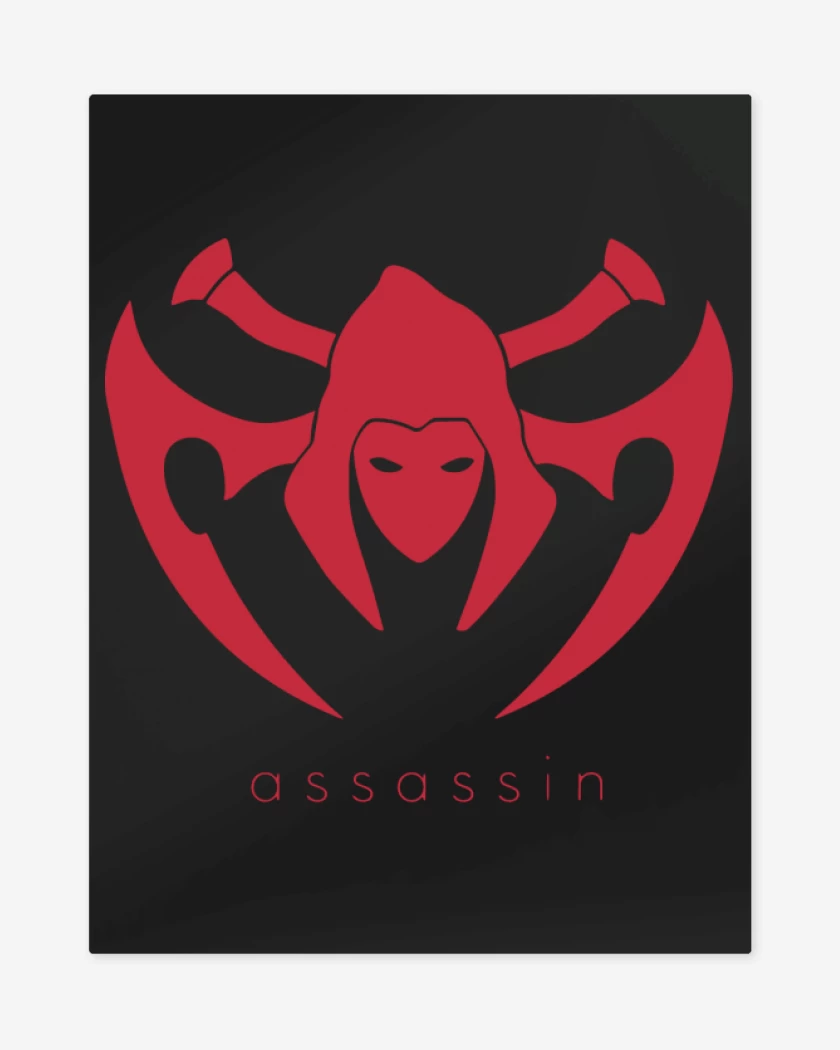 Print metalico Negro de Assassin