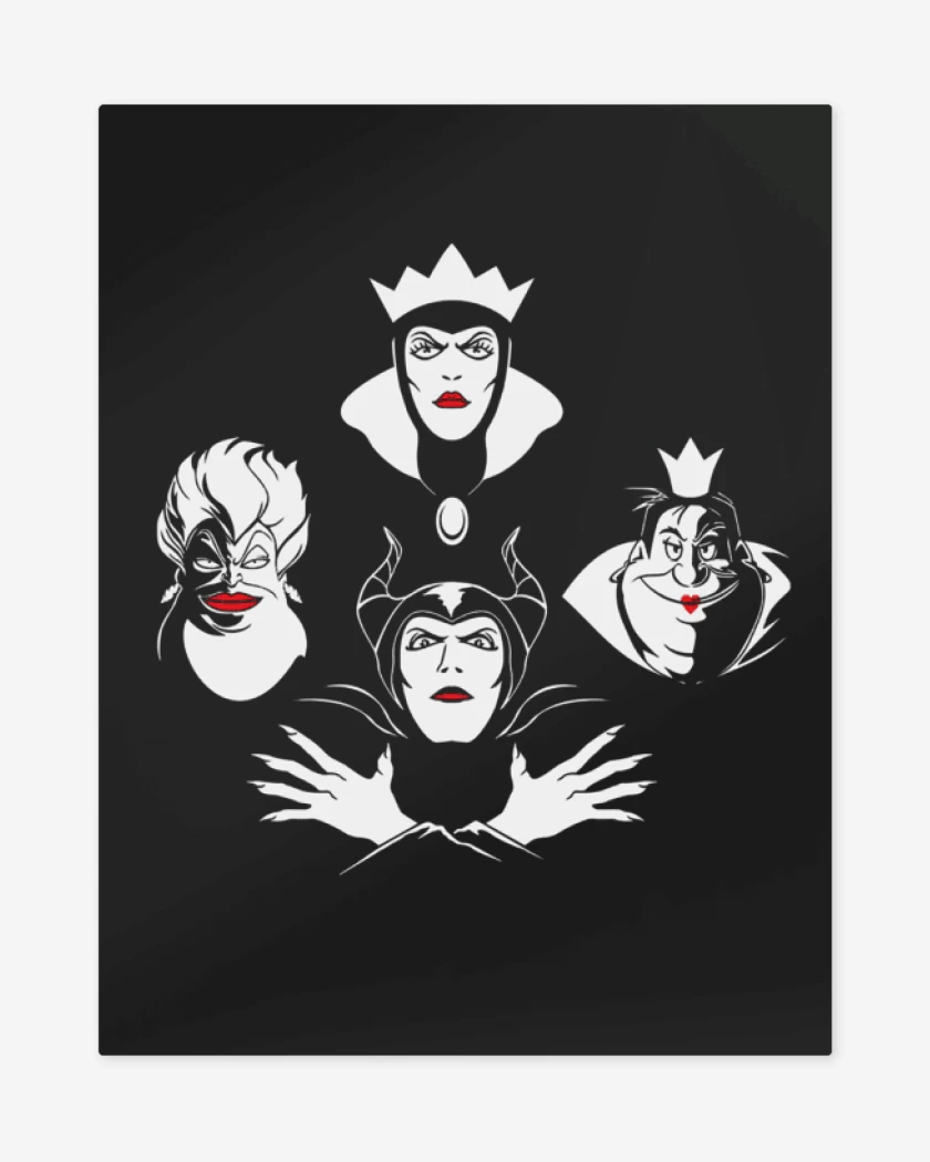 Print metalico Negro de Evil queens rhapsody