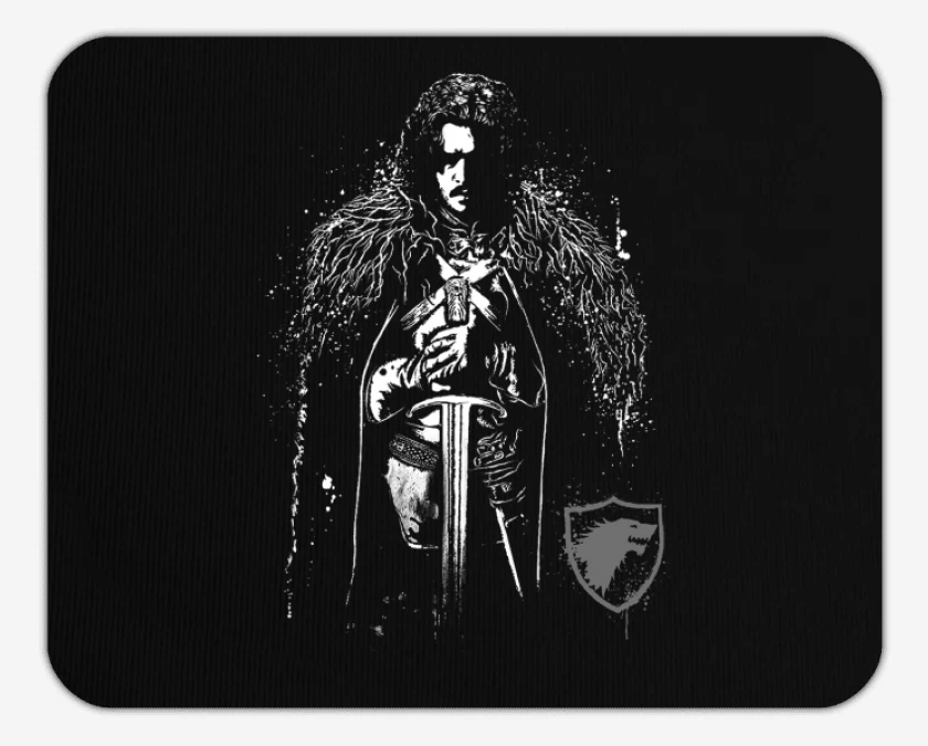 Mousepad Negro de Jon Snow