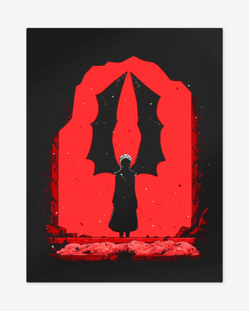Print metalico Negro de Targaryen dragon