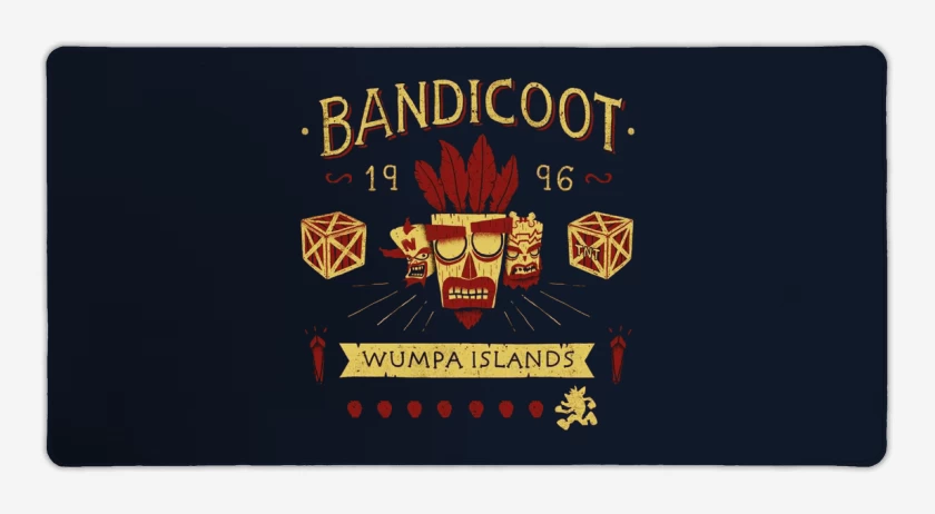 Mouse pad Gamer Bandicoot wumpa islands