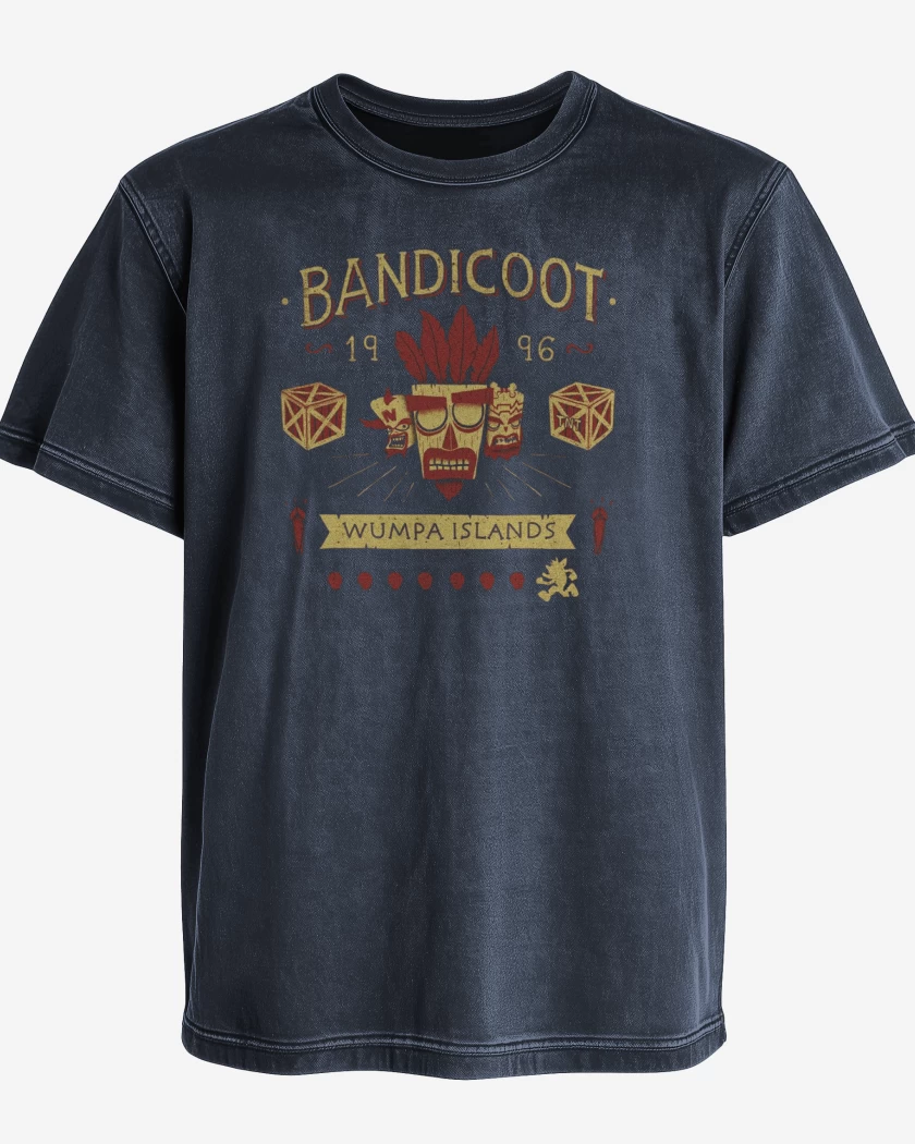 Polera desgastada Bandicoot wumpa islands