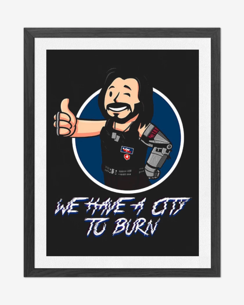 Cuadro decorativo Negro de Cyberpunk we have a city to burn