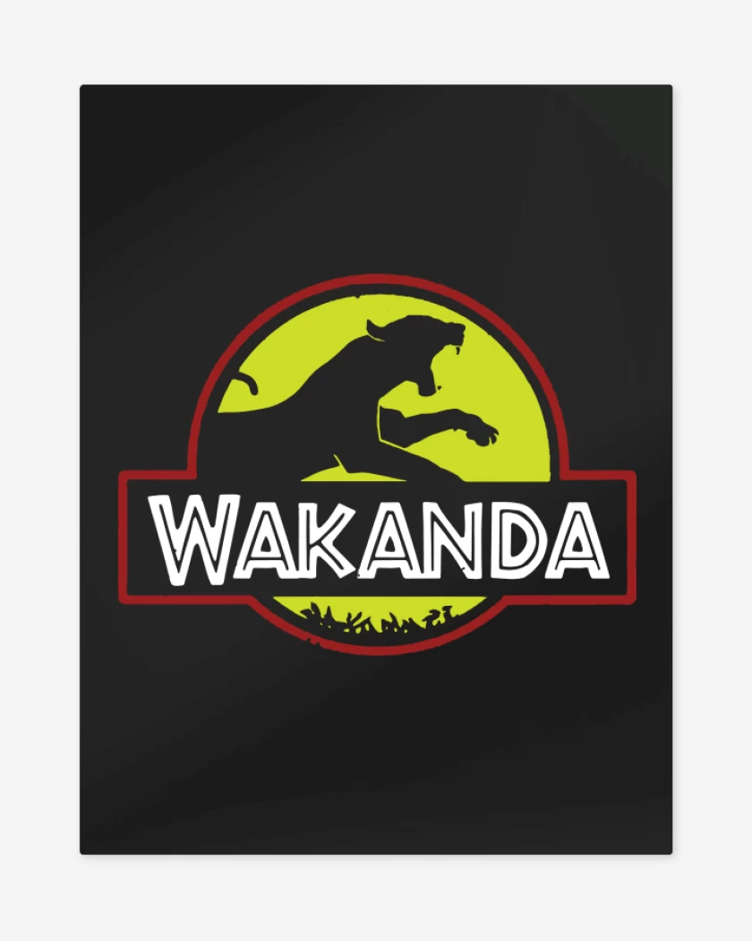 Print metalico Negro de Wakanda