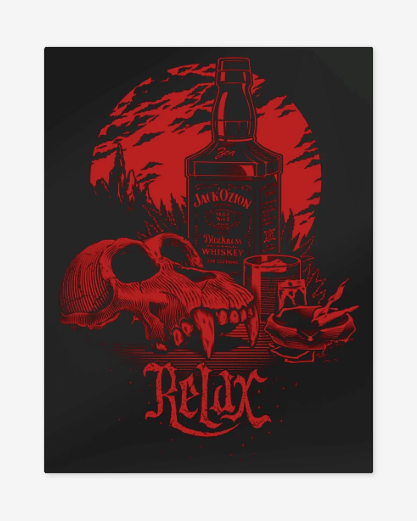 Print metalico Negro de Relax 