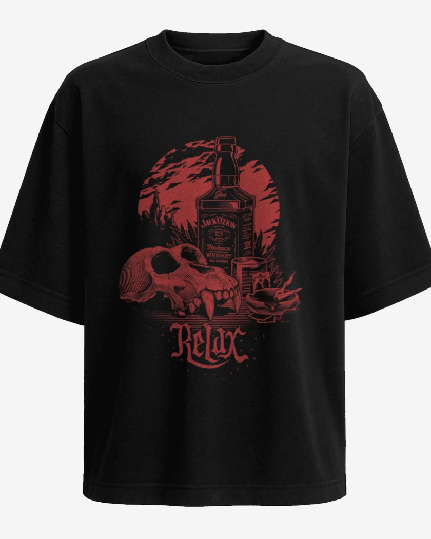 Polera Oversize Negro de Relax 