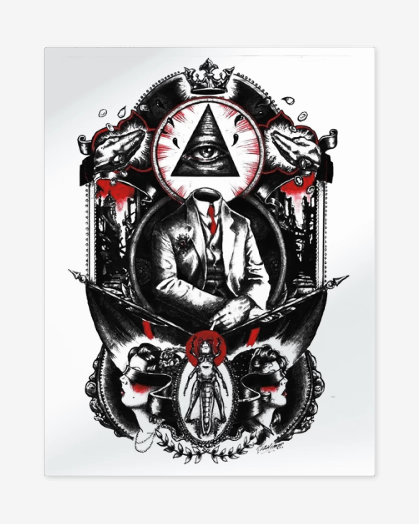 Print metalico Blanco de Illuminati