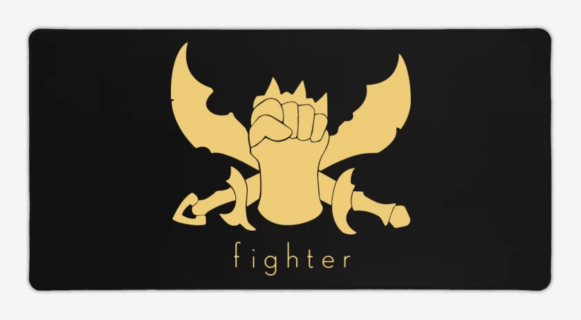 Mouse pad Gamer Negro de Fighter