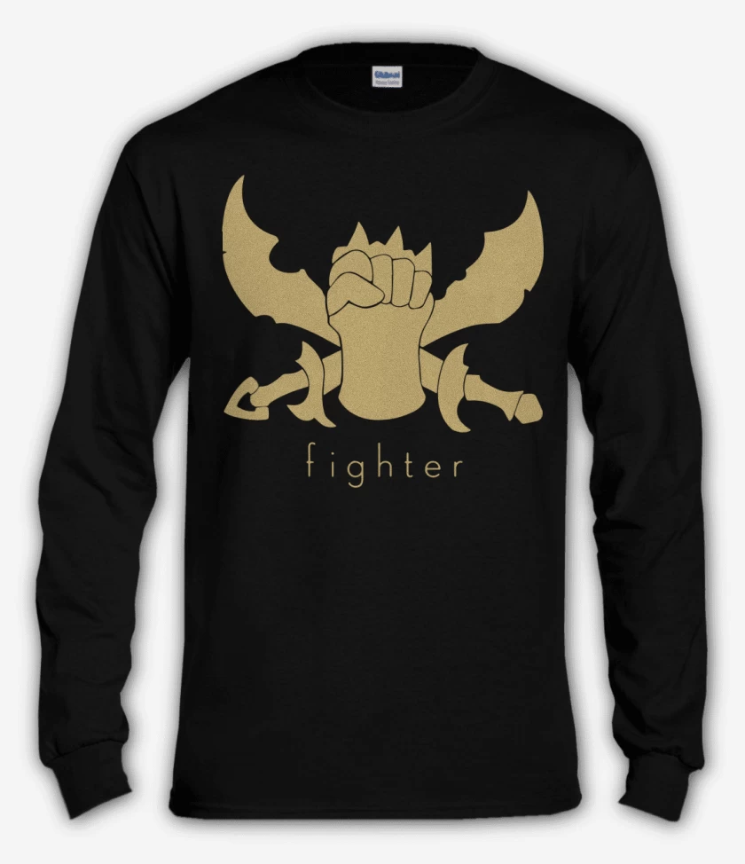 Polera manga larga Negro de Fighter