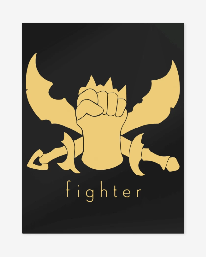 Print metalico Fighter