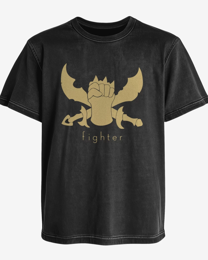 Polera desgastada Negro de Fighter