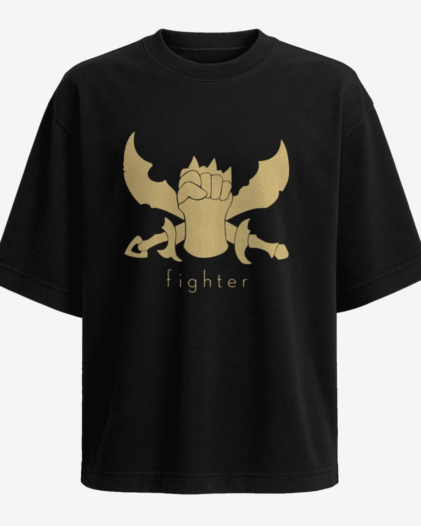 Polera Oversize Negro de Fighter