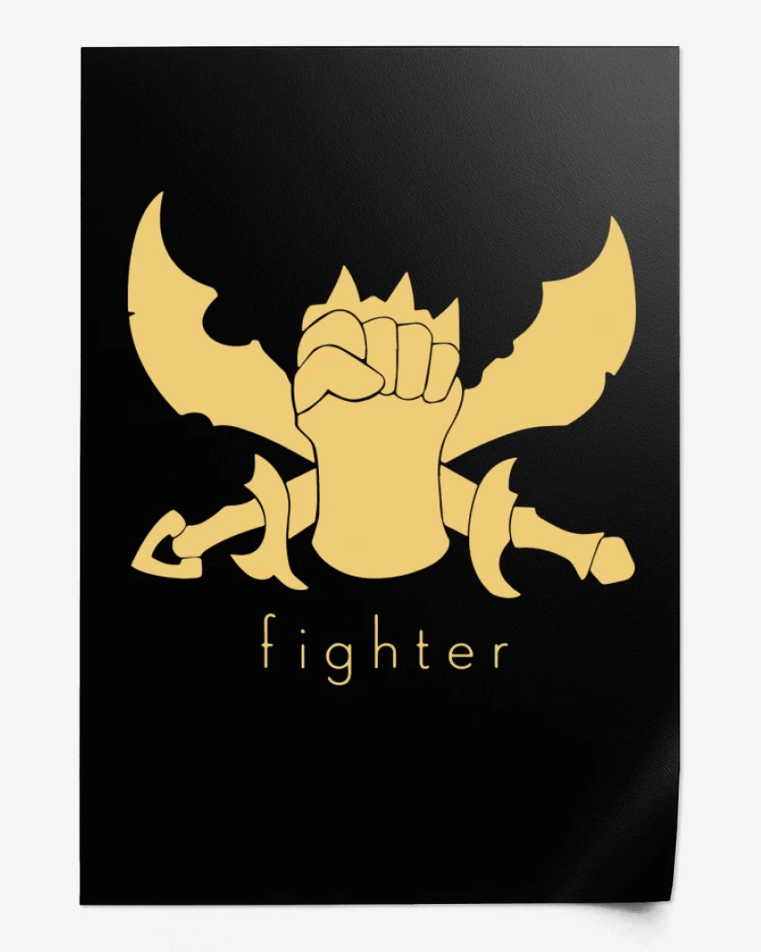 Print Negro de Fighter